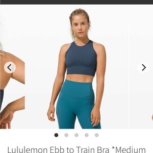Lululemon Ebb to Train Bra *Medium Support, C/D Cup
Iron Blue